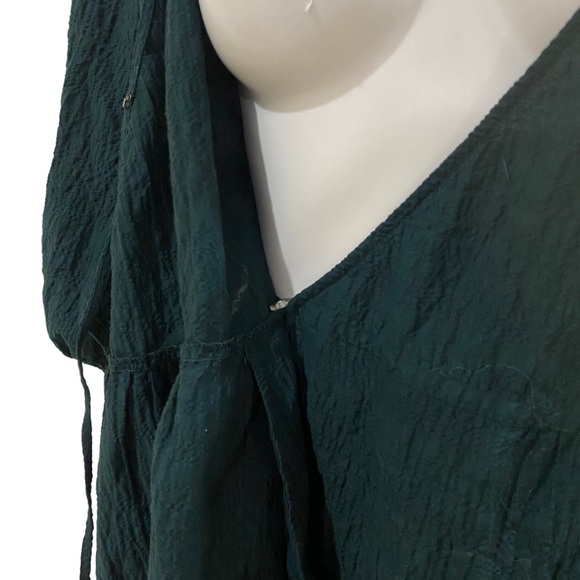 A NEW DAY wrap around casual green mini dress - sz MEDUIM - BOHO casual hippie - Picture 15 of 15